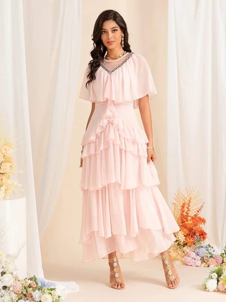 DRESS STYLE - SY1330-maxi dress-onlinemarkat-Pink-XS - US 2-onlinemarkat