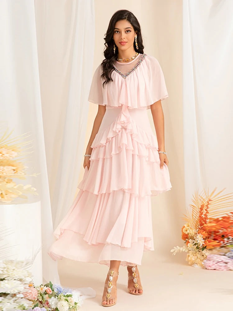 DRESS STYLE - SY1330-maxi dress-onlinemarkat-Pink-XS - US 2-onlinemarkat