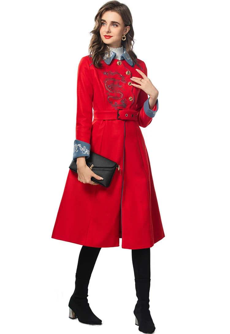 COAT STYLE - SY1398-jacket-onlinemarkat-Red-XS - US 2-onlinemarkat