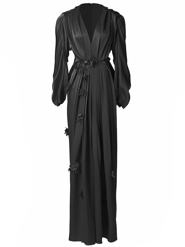 DRESS STYLE - SY1819-maxi dress-onlinemarkat-XS - US 2-Black-onlinemarkat