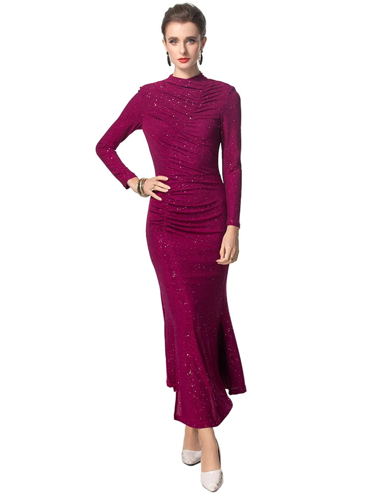 DRESS STYLE - SY1576-maxi dress-onlinemarkat-Fuchsia-XS - US 2-onlinemarkat