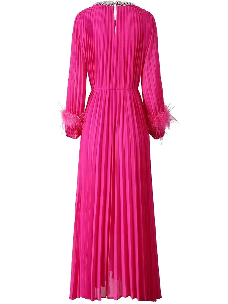 DRESS STYLE - SY1499-maxi dress-onlinemarkat-Fuchsia-S - US 4-onlinemarkat