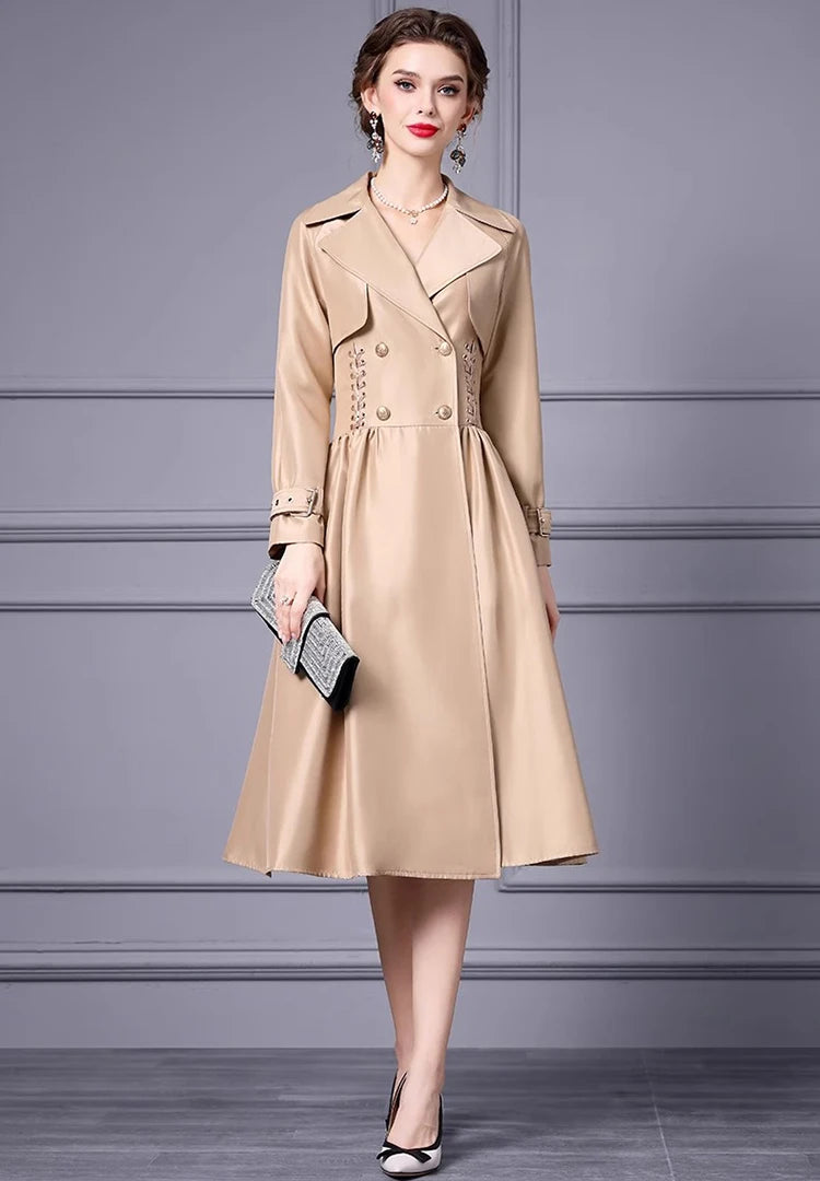 DRESS STYLE - SY1711-Midi Dress-onlinemarkat-Champagne-L - US 8-onlinemarkat