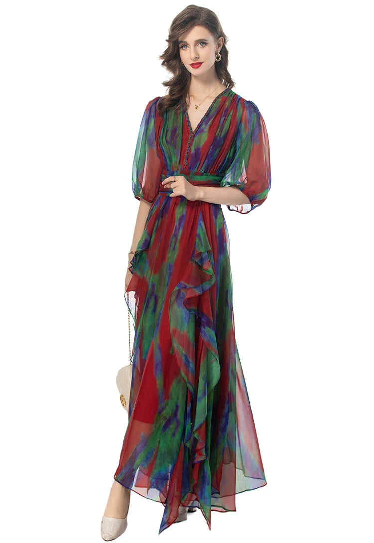 DRESS STYLE - SY1138-maxi dress-onlinemarkat-MULTI-XS - US 2-onlinemarkat