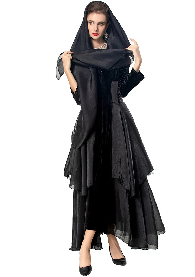 DRESS STYLE - SY1652-maxi dress-onlinemarkat-black-XS - US 2-onlinemarkat