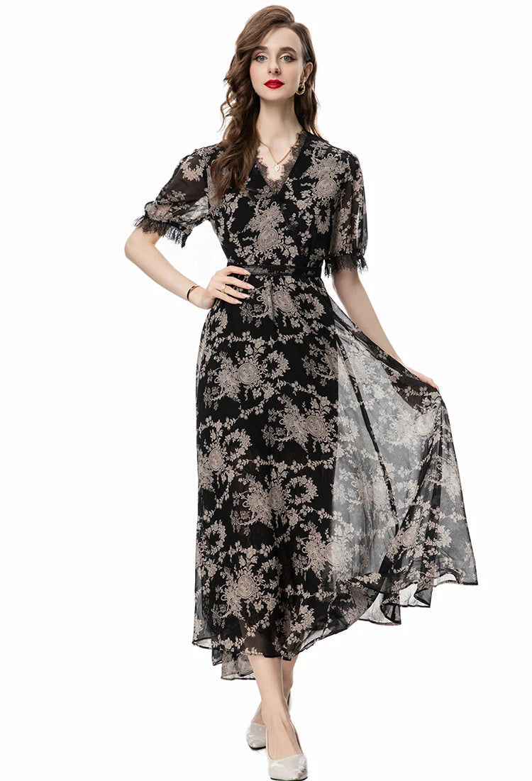 DRESS STYLE - SY1023-maxi dress-onlinemarkat-Black-XS - US 2-onlinemarkat