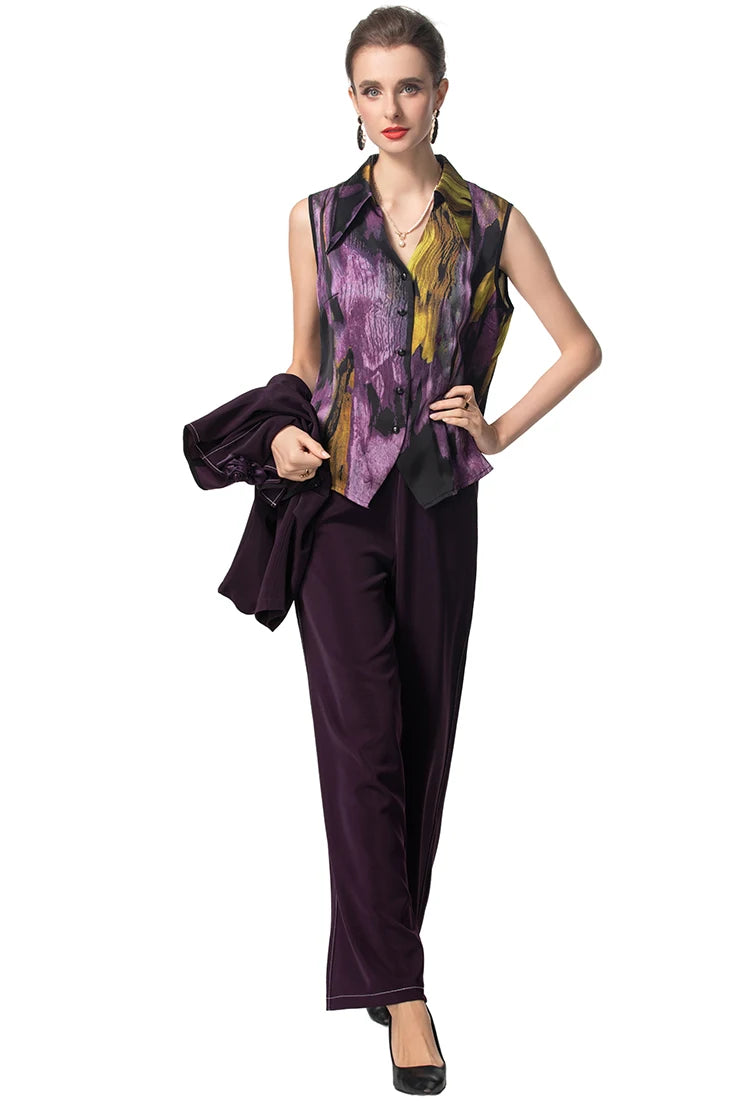 SUIT STYLE - SY1557-Suits and Sets-onlinemarkat-PURPLE-XS - US 2-onlinemarkat