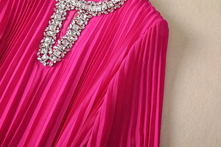 DRESS STYLE - SY1499-maxi dress-onlinemarkat-Fuchsia-S - US 4-onlinemarkat