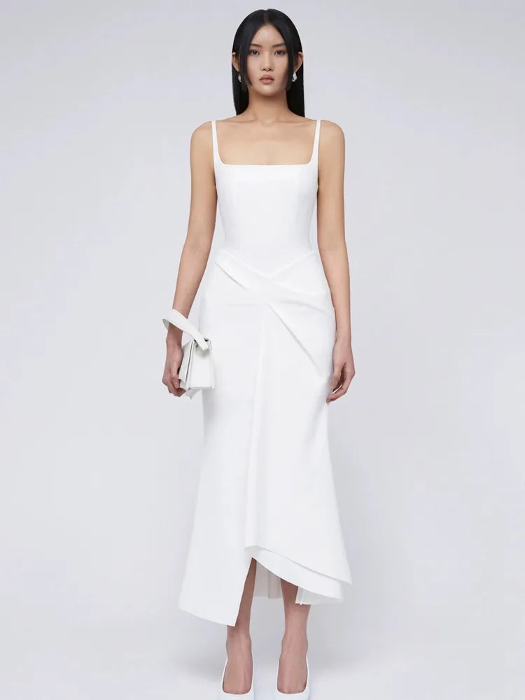 DRESS STYLE - SY1378-maxi dress-onlinemarkat-White-XS - US 2-onlinemarkat