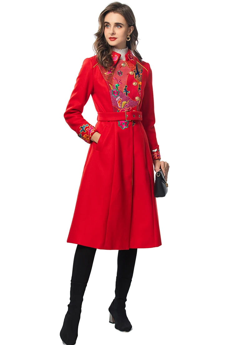 COAT STYLE - SY1397-jacket-onlinemarkat-Red-XS - US 2-onlinemarkat