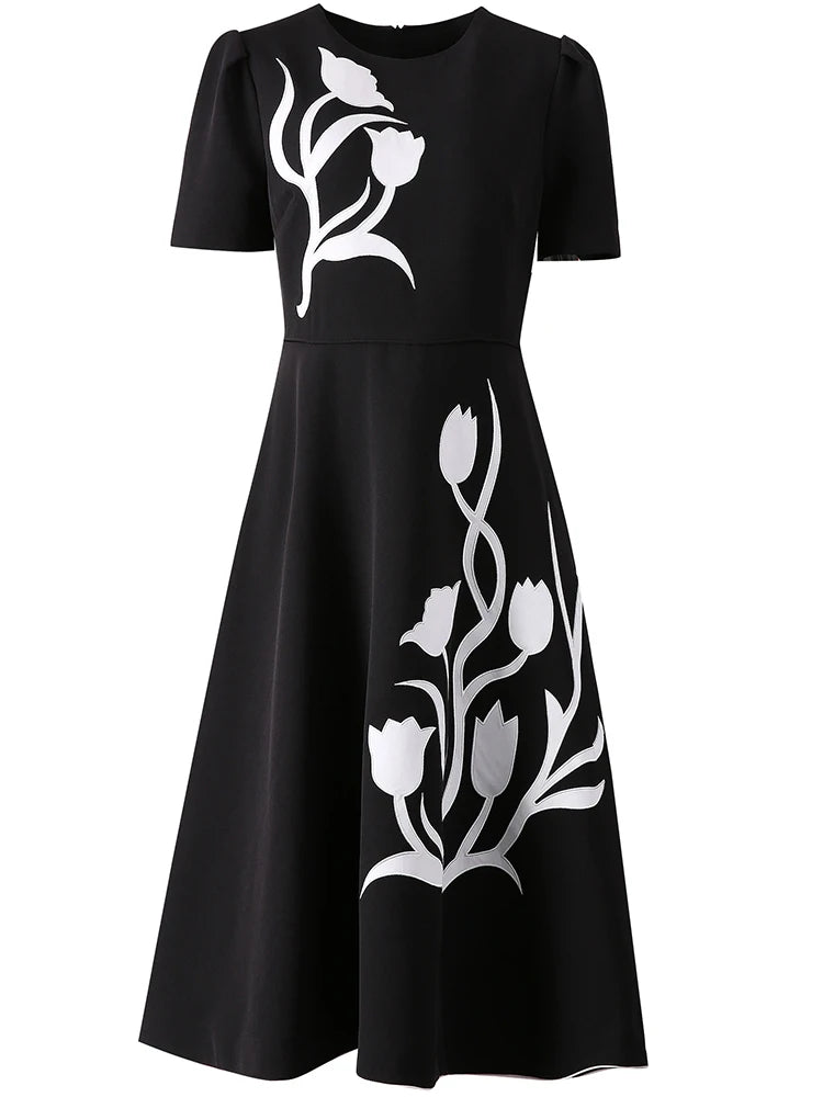 DRESS STYLE - SY1428-Midi Dress-onlinemarkat-Black-XS - US 2-onlinemarkat