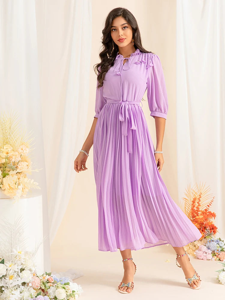 DRESS STYLE - SY1464-maxi dress-onlinemarkat-Lavender-XS - US 2-onlinemarkat