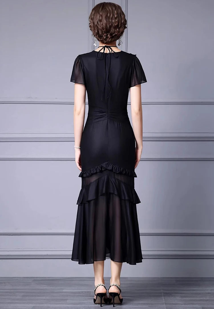 DRESS STYLE - SY1280-maxi dress-onlinemarkat-black-XS - US 2-onlinemarkat