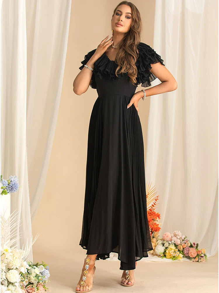 DRESS STYLE - SY1584-maxi dress-onlinemarkat-black-XS - US 2-onlinemarkat