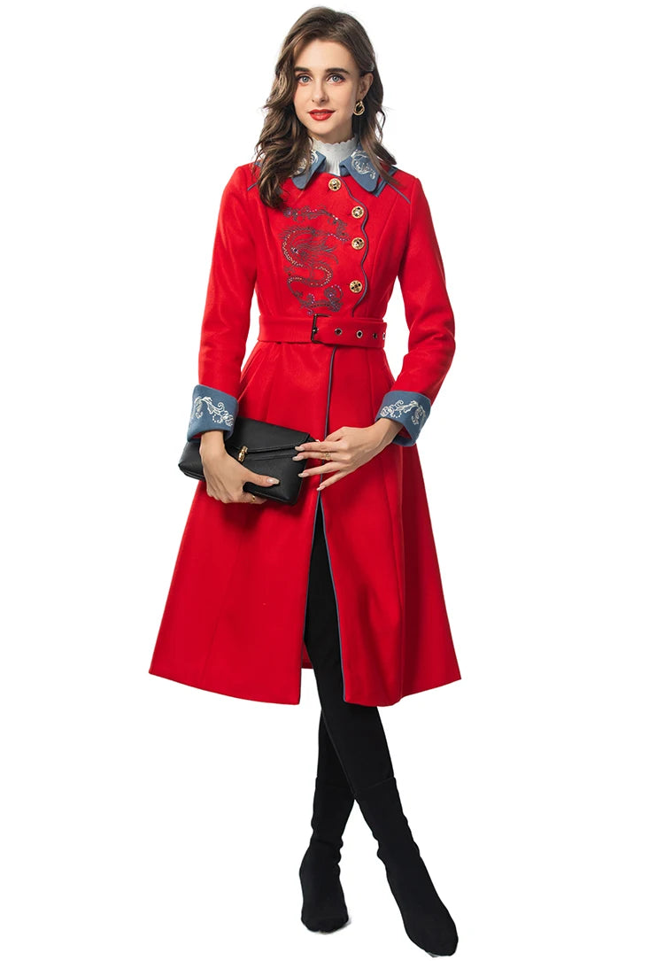 COAT STYLE - SY1398-jacket-onlinemarkat-Red-XS - US 2-onlinemarkat