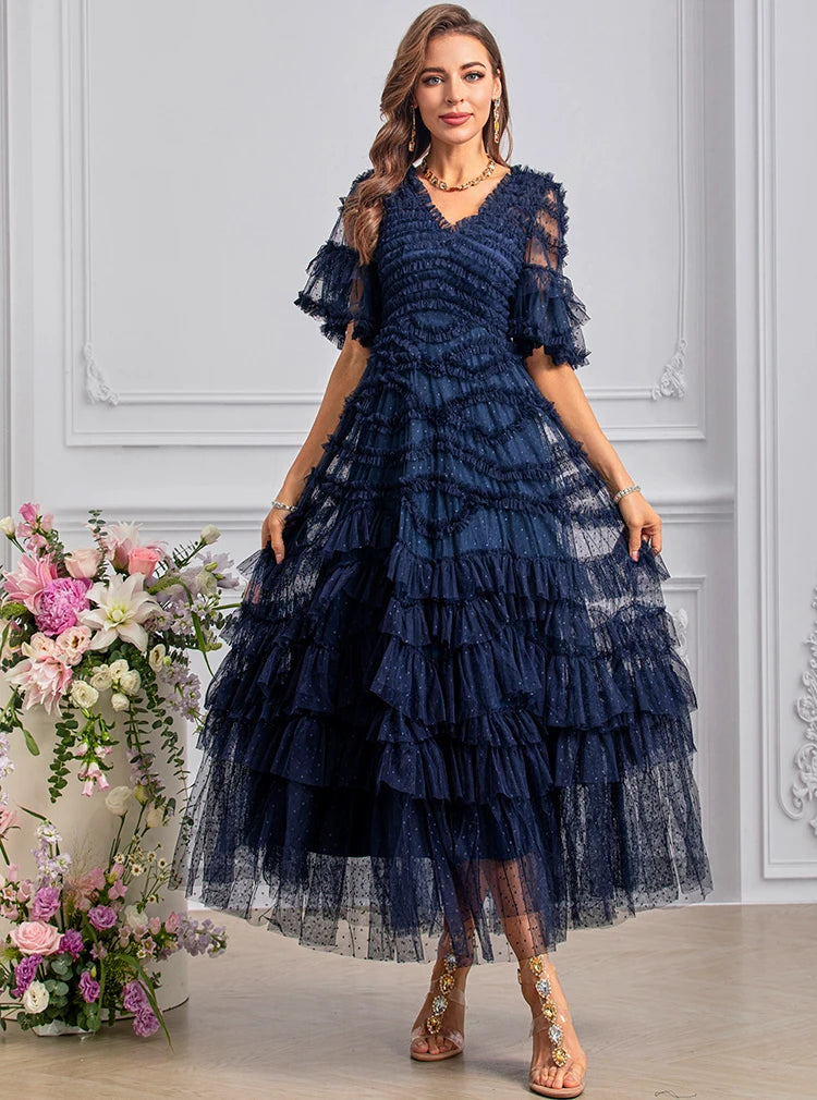 DRESS STYLE - SY1449-maxi dress-onlinemarkat-Navy Blue-XS - US 2-onlinemarkat