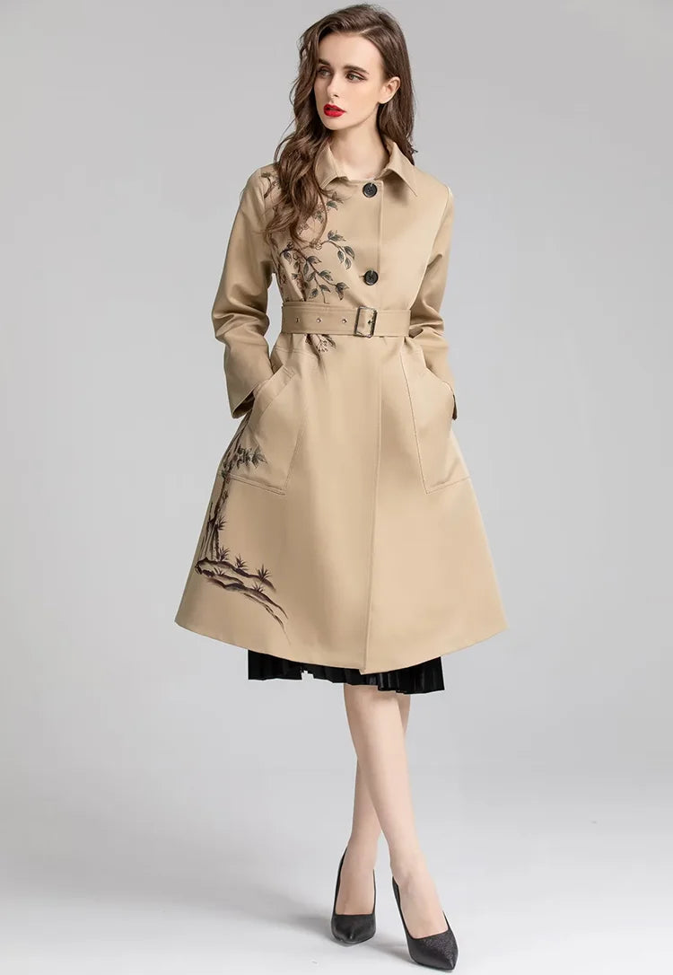 COAT STYLE - SY1616-jacket-onlinemarkat-Khaki-XS - US 2-onlinemarkat