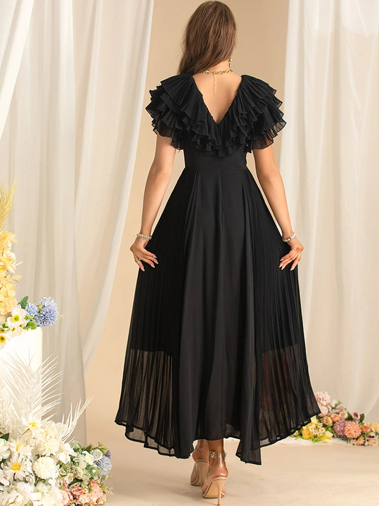 DRESS STYLE - SY1584-maxi dress-onlinemarkat-black-XS - US 2-onlinemarkat