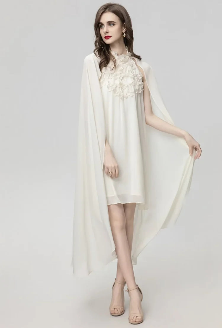 DRESS STYLE - SY1317-short dress-onlinemarkat-Ivory-S - US 4-onlinemarkat