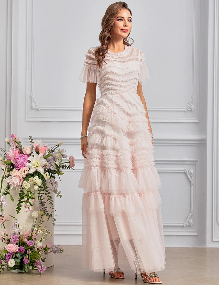 DRESS STYLE - SY888-maxi dress-onlinemarkat-Pink-XS - US 2-onlinemarkat