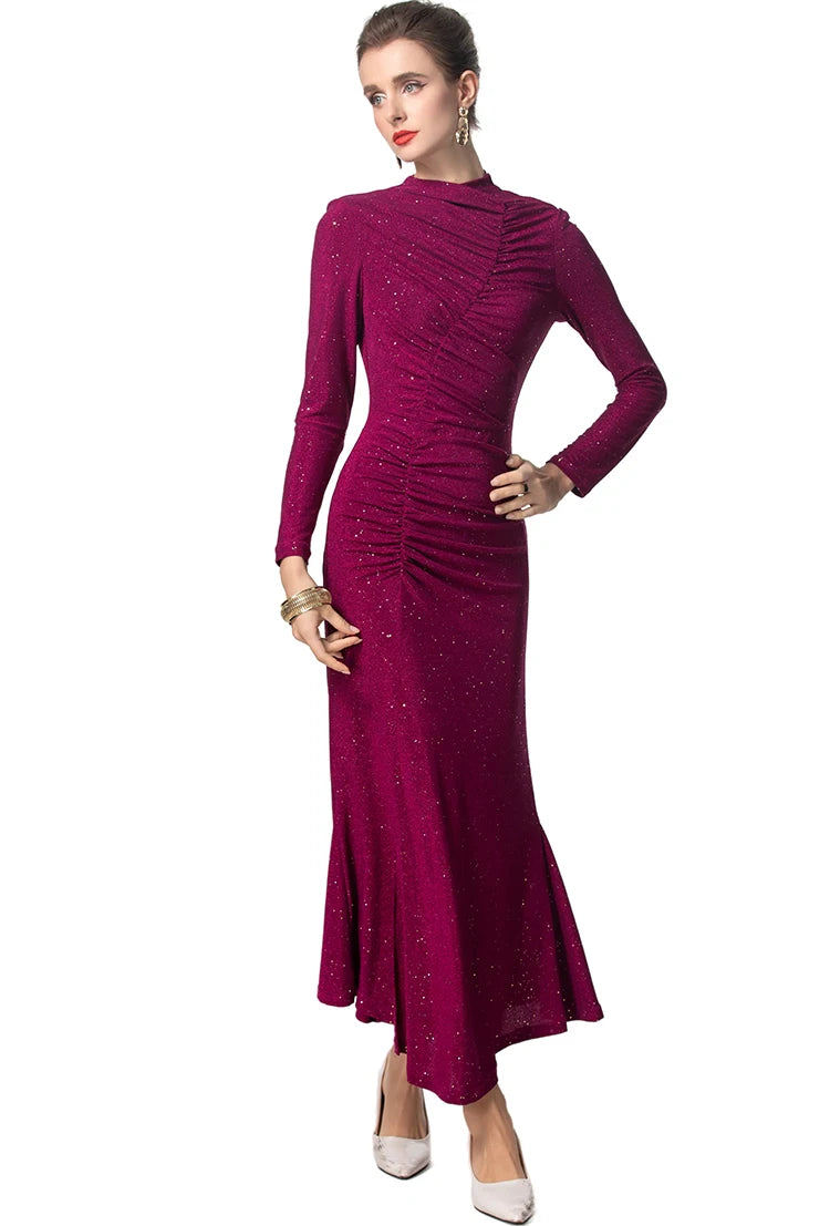 DRESS STYLE - SY1576-maxi dress-onlinemarkat-Fuchsia-XS - US 2-onlinemarkat