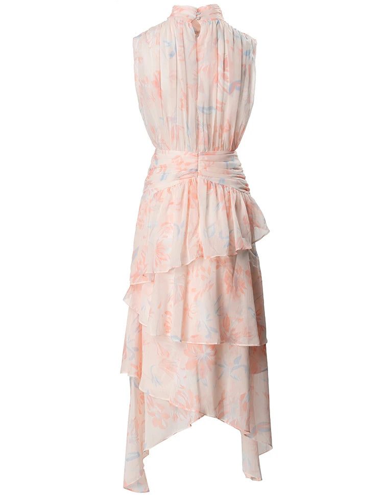 DRESS STYLE - SY1301-Midi Dress-onlinemarkat-Pink-XS - US 2-onlinemarkat