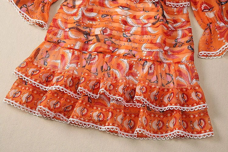 DRESS STYLE - SY1312-short dress-onlinemarkat-Orange-XS - US 2-onlinemarkat