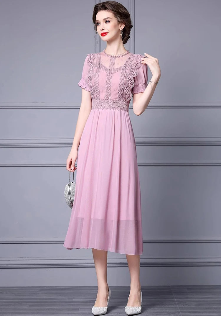 DRESS STYLE - SY1037-Midi Dress-onlinemarkat-Lavender-XS - US 2-onlinemarkat