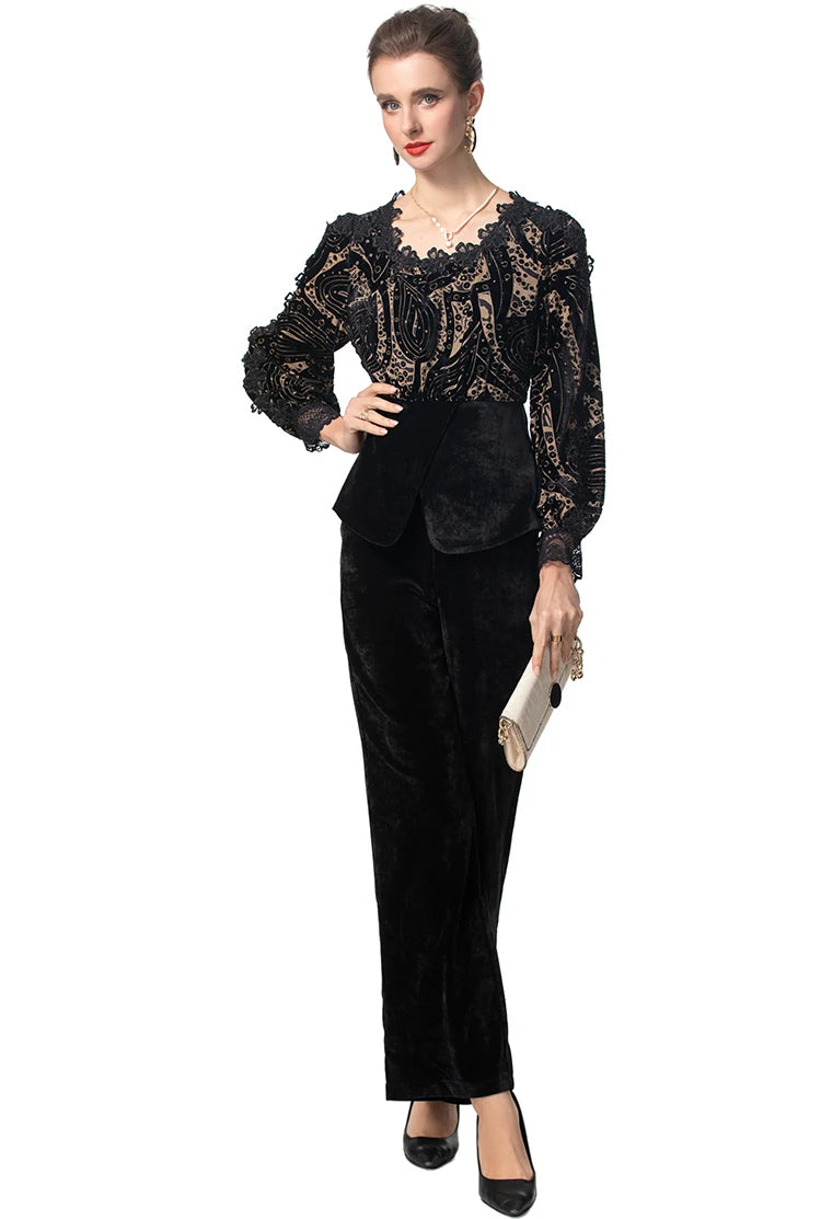 SUIT STYLE - SY1569-Suits and Sets-onlinemarkat-Black-XS - US 2-onlinemarkat