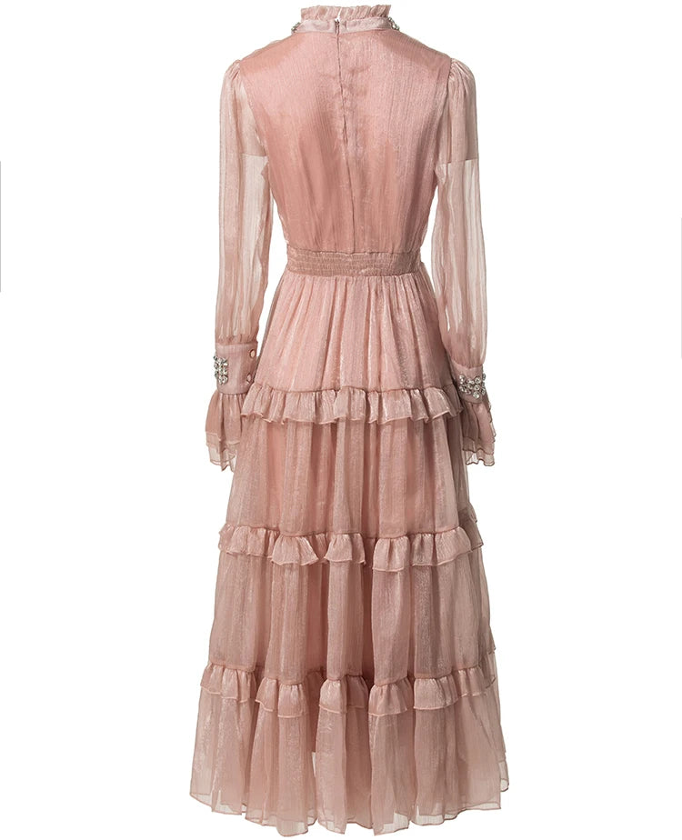 DRESS STYLE - SY1531-Midi Dress-onlinemarkat-Pink-XS - US 2-onlinemarkat