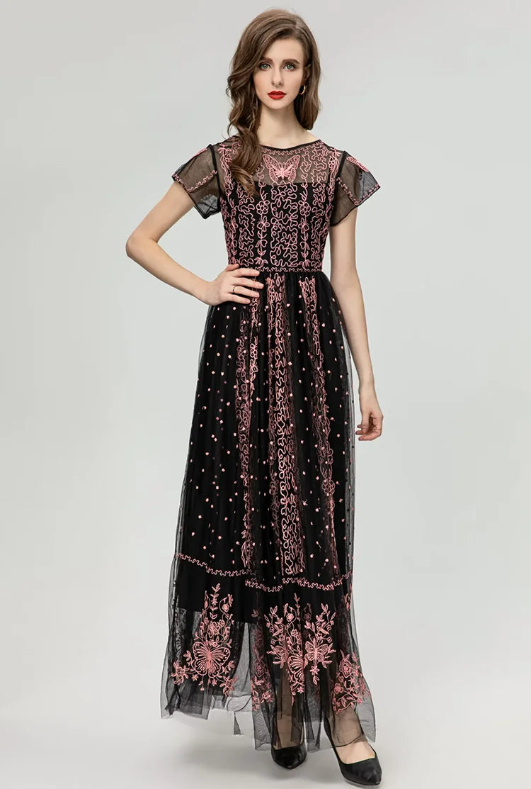 DRESS STYLE - SY1507-maxi dress-onlinemarkat-black-XS - US 2-onlinemarkat