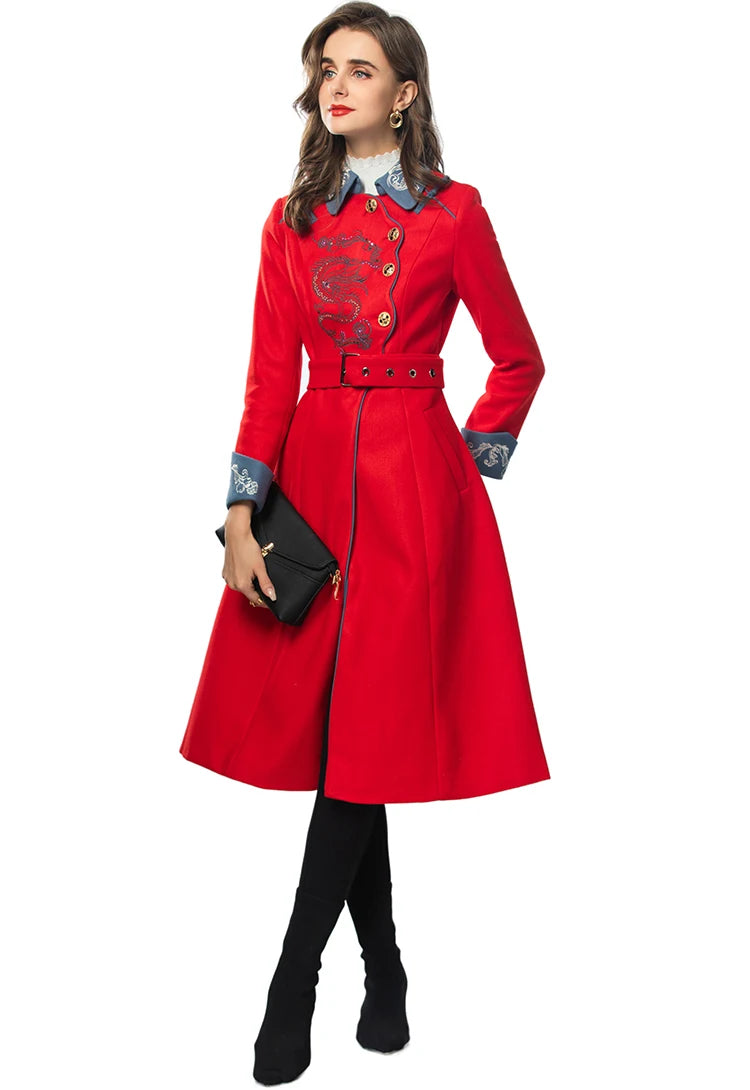 COAT STYLE - SY1398-jacket-onlinemarkat-Red-XS - US 2-onlinemarkat