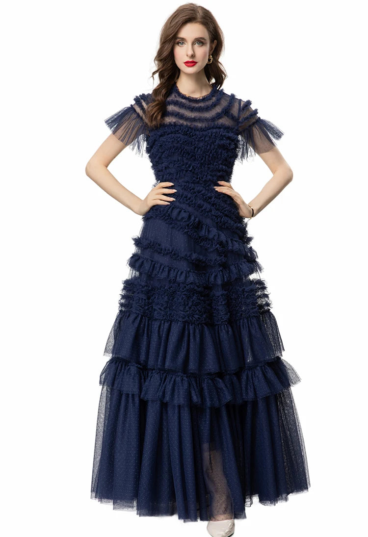 DRESS STYLE - SY1554-maxi dress-onlinemarkat-Navy Blue-XS - US 2-onlinemarkat