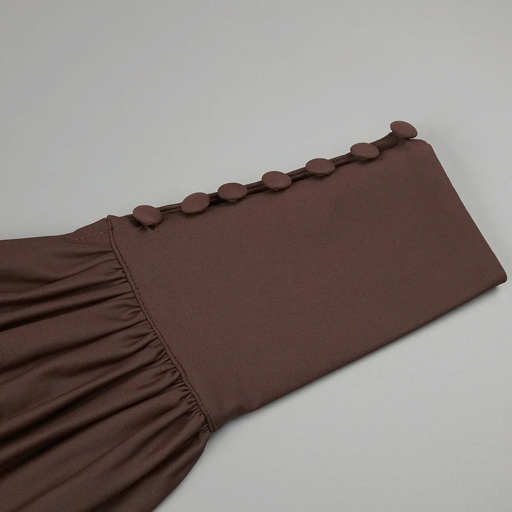 DRESS STYLE - SY1873-maxi dress-onlinemarkat-XS - US 2-Brown-onlinemarkat