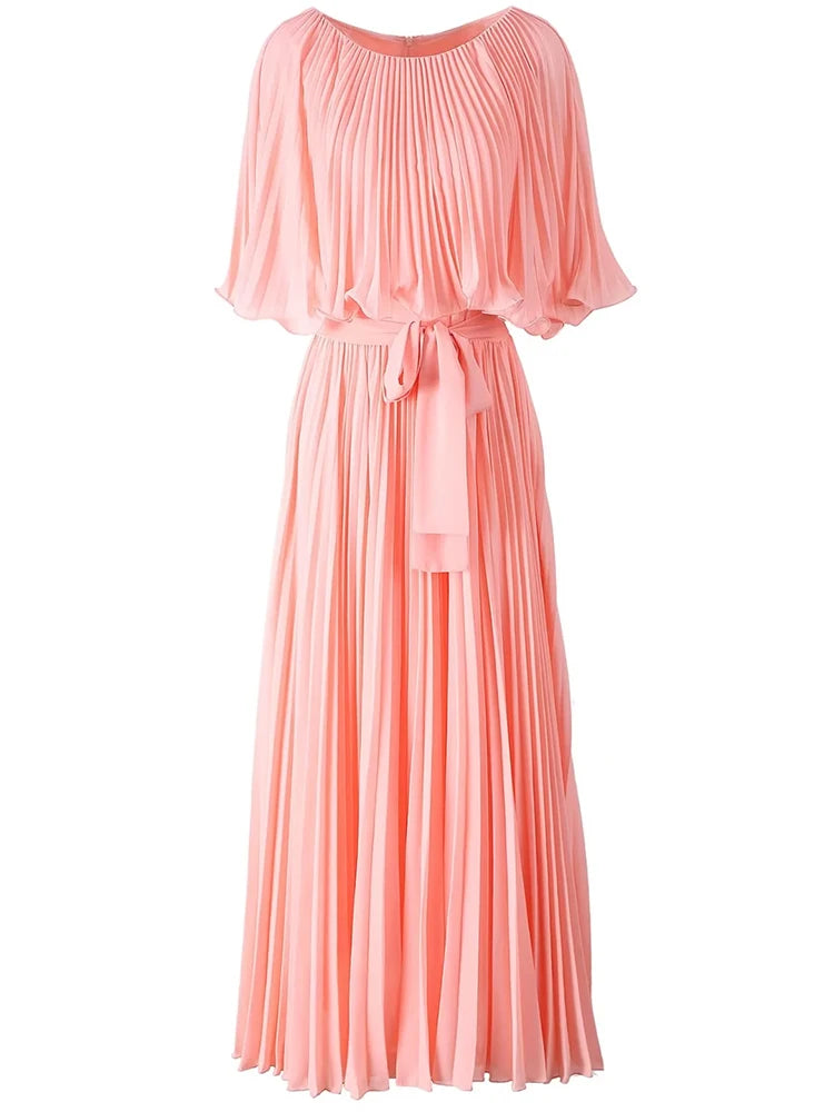 DRESS STYLE - SY1808-maxi dress-onlinemarkat-XS - US 2-Pink-onlinemarkat