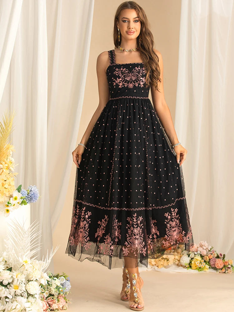 DRESS STYLE - SY1596-maxi dress-onlinemarkat-black-XS - US 2-onlinemarkat