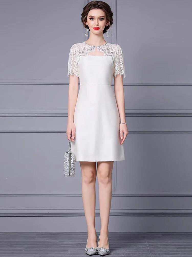 DRESS STYLE - SY1039-short dress-onlinemarkat-Ivory-XS - US 2-onlinemarkat