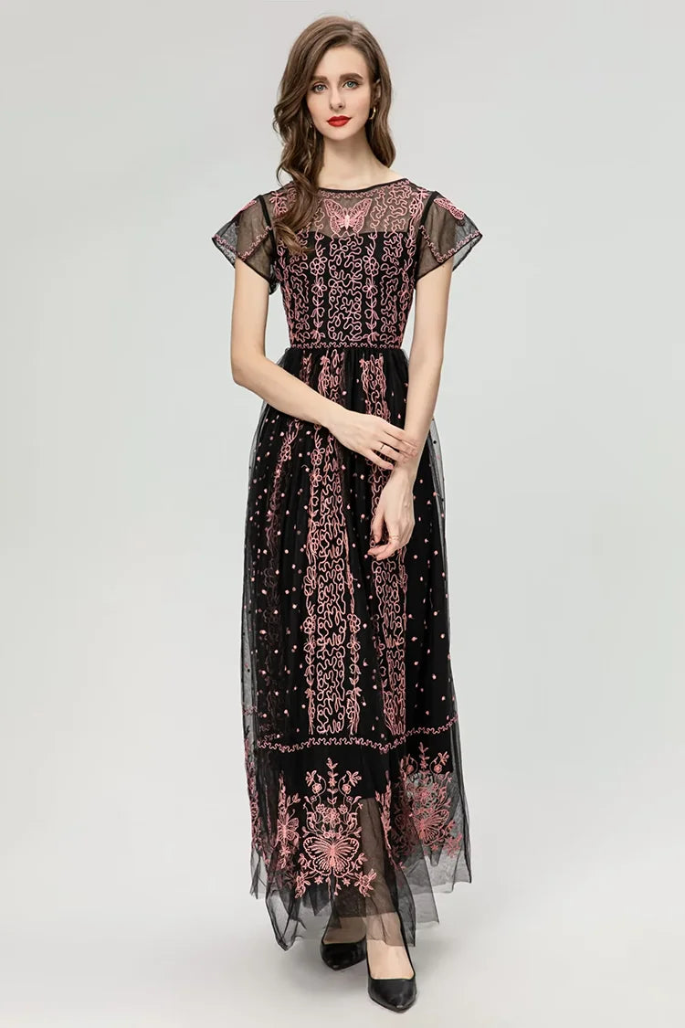 DRESS STYLE - SY1507-maxi dress-onlinemarkat-black-XS - US 2-onlinemarkat