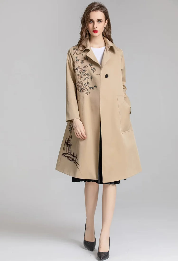 COAT STYLE - SY1616-jacket-onlinemarkat-Khaki-XS - US 2-onlinemarkat