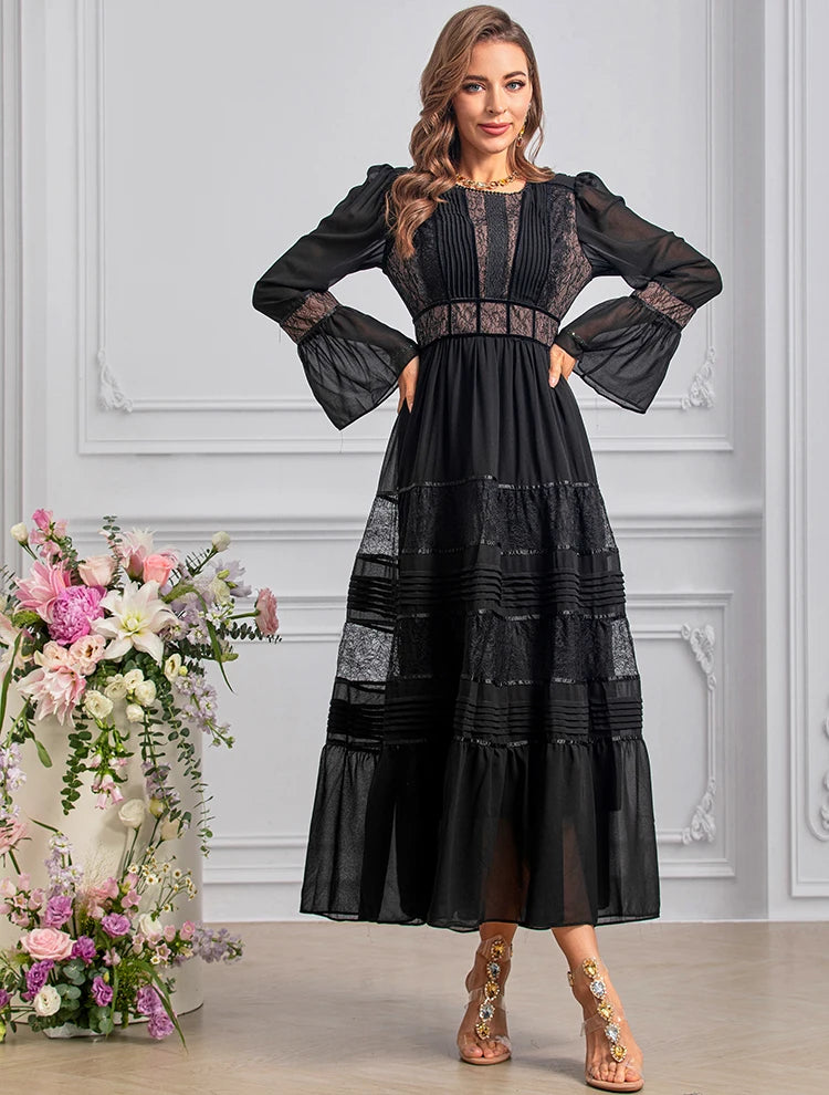 DRESS STYLE - SY1450-maxi dress-onlinemarkat-black-XS - US 2-onlinemarkat