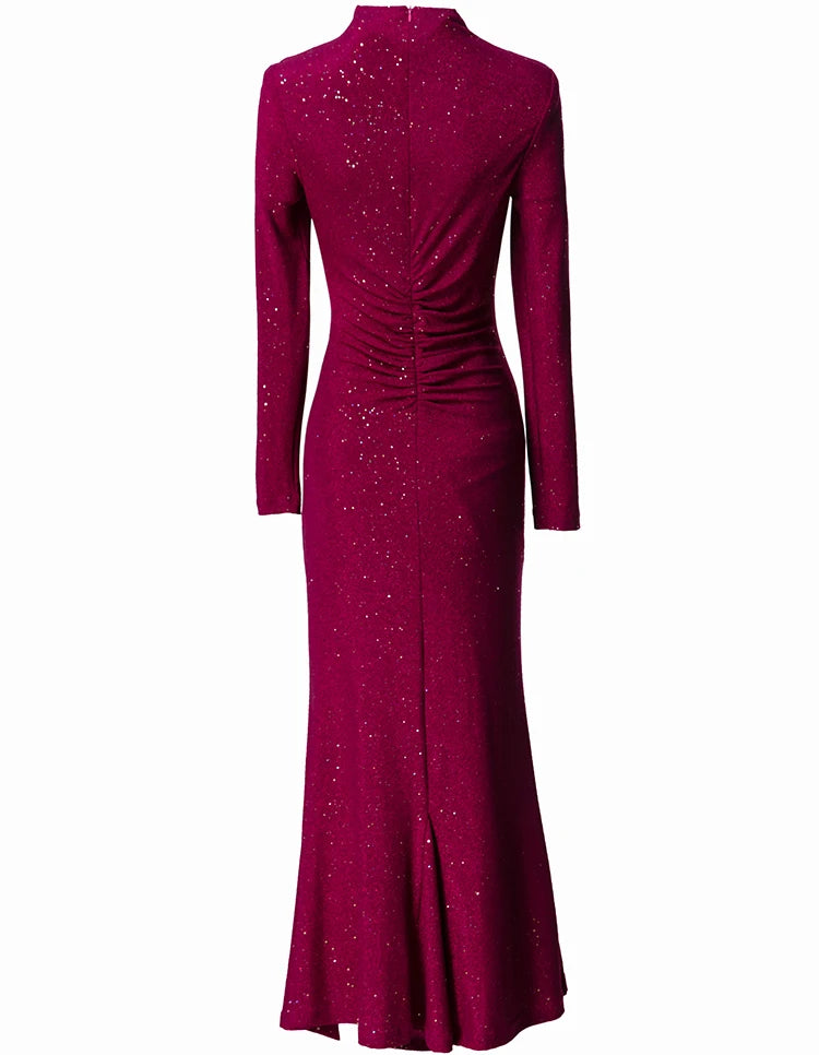 DRESS STYLE - SY1576-maxi dress-onlinemarkat-Fuchsia-XS - US 2-onlinemarkat