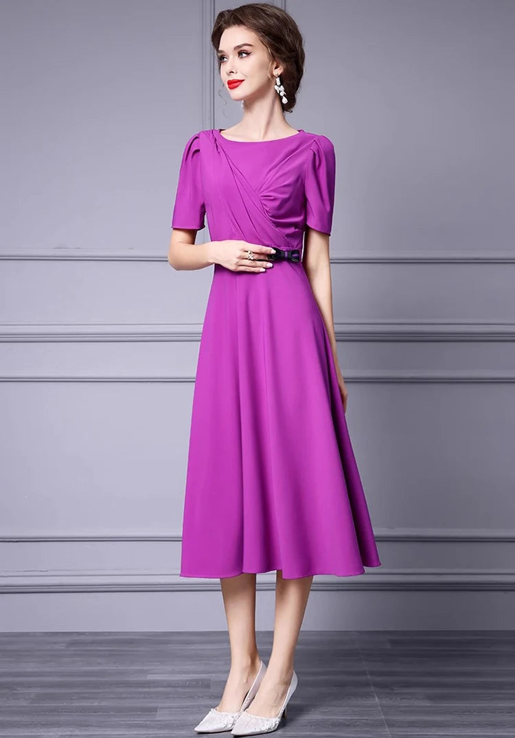 DRESS STYLE - SY1341-Midi Dress-onlinemarkat-PURPLE-XS - US 2-onlinemarkat