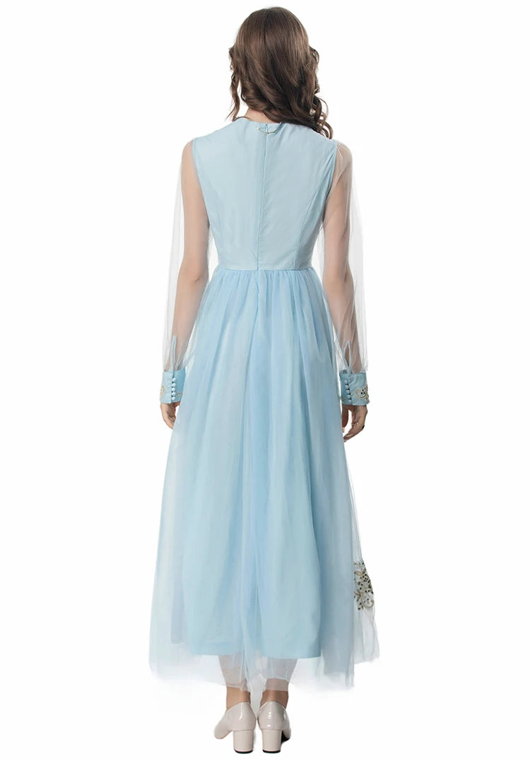 DRESS STYLE - SY1299-maxi dress-onlinemarkat-SKY BLUE-S - US 4-onlinemarkat