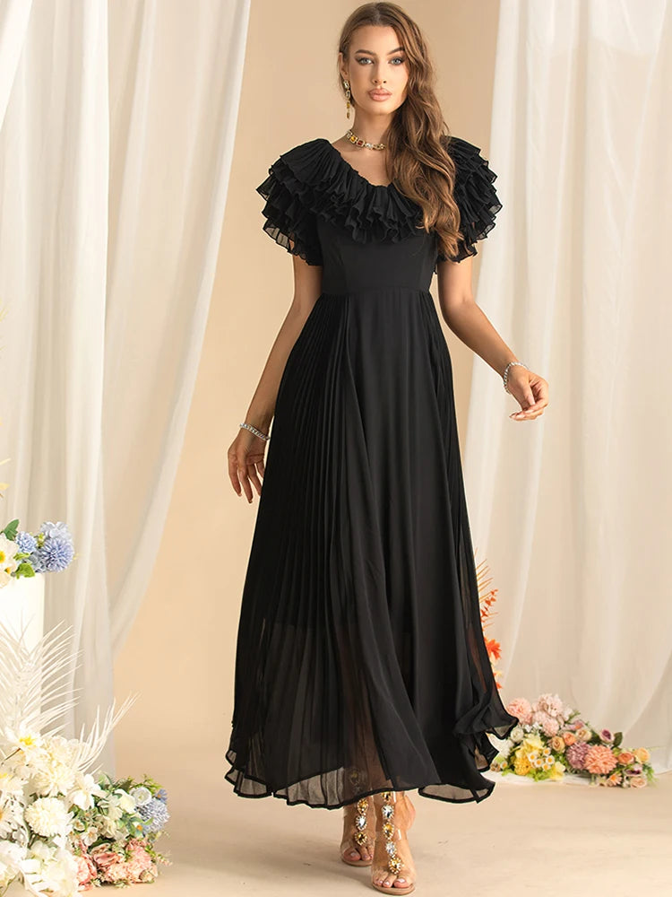 DRESS STYLE - SY1584-maxi dress-onlinemarkat-black-XS - US 2-onlinemarkat