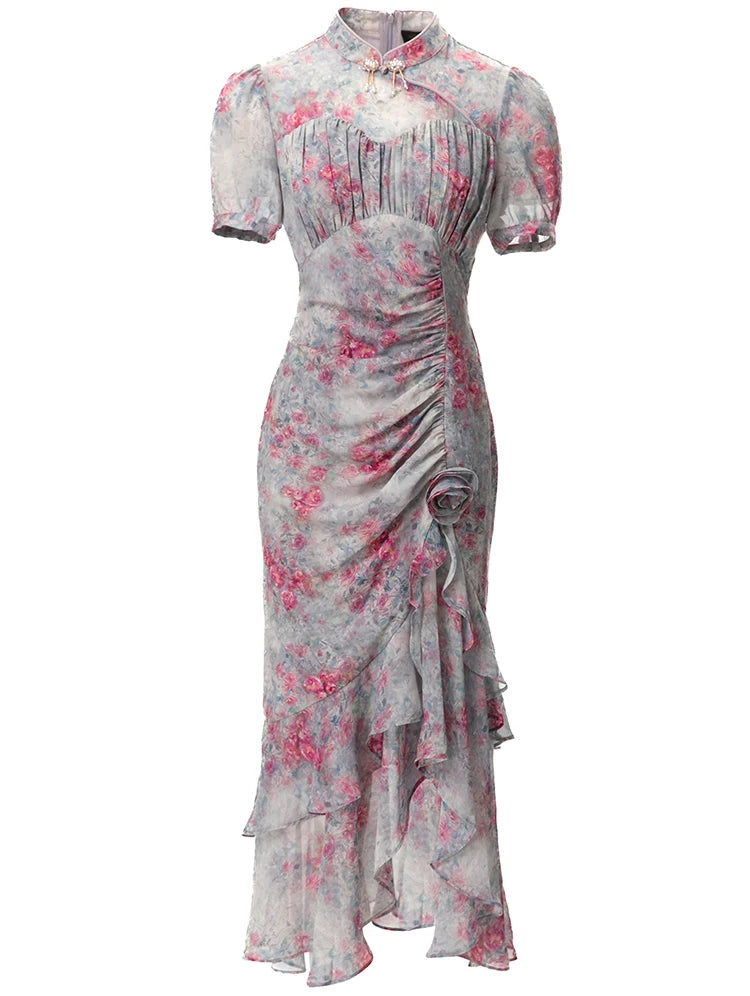 DRESS STYLE - SY1025-Midi Dress-onlinemarkat-Mixed Color-XS - US 2-onlinemarkat