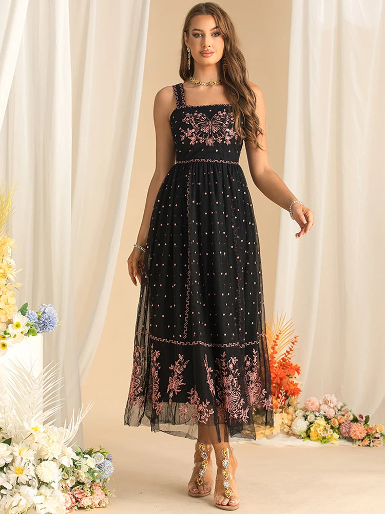 DRESS STYLE - SY1596-maxi dress-onlinemarkat-black-XS - US 2-onlinemarkat