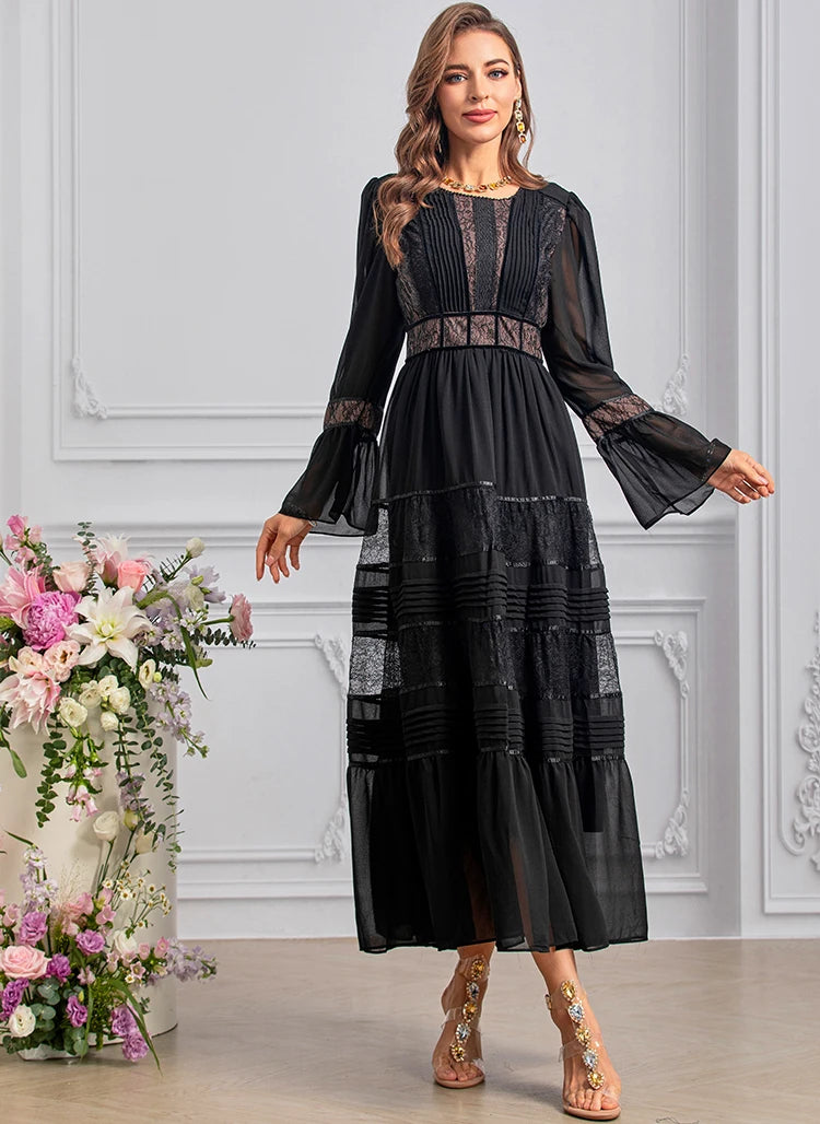 DRESS STYLE - SY1450-maxi dress-onlinemarkat-black-XS - US 2-onlinemarkat