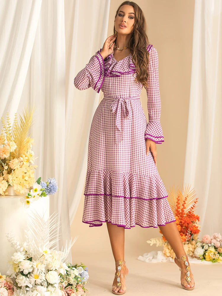 DRESS STYLE - SY1581-Midi Dress-onlinemarkat-Lavender-XS - US 2-onlinemarkat