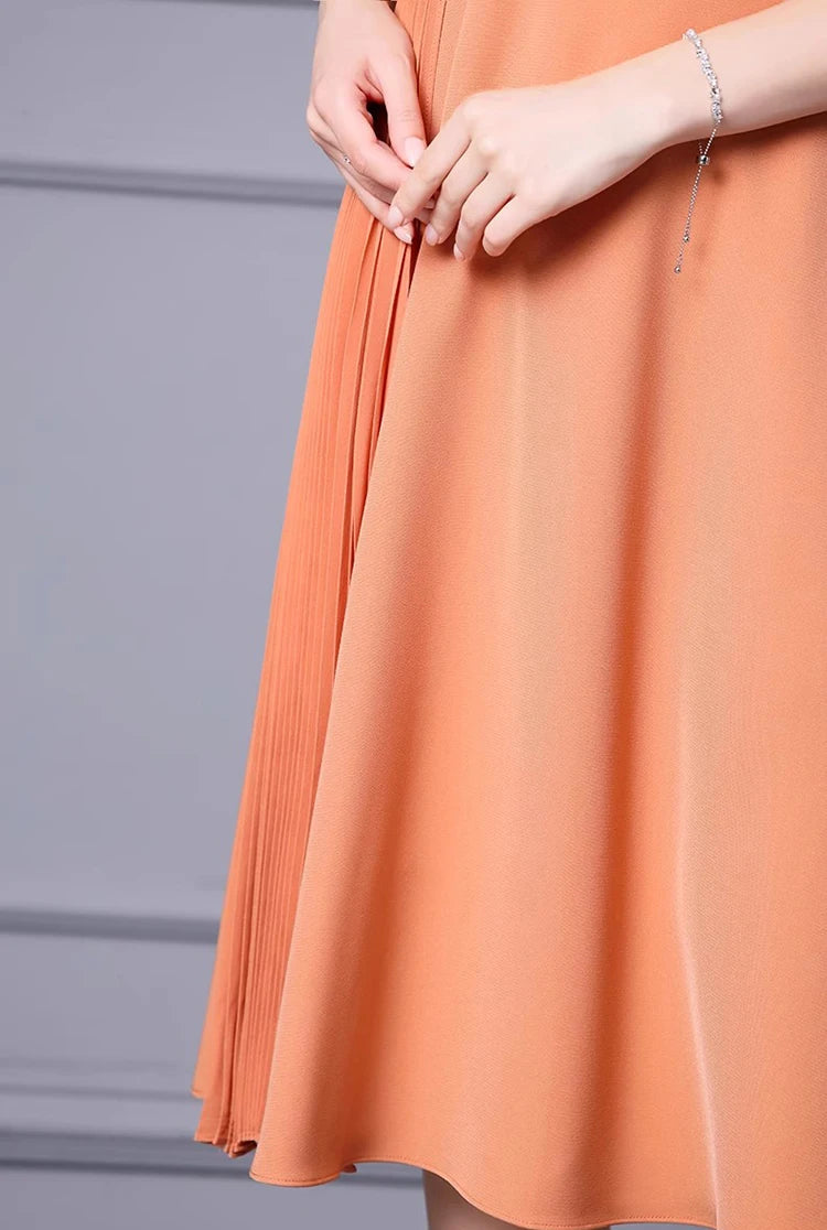 DRESS STYLE - SY1159-short dress-onlinemarkat-Orange-XS - US 2-onlinemarkat