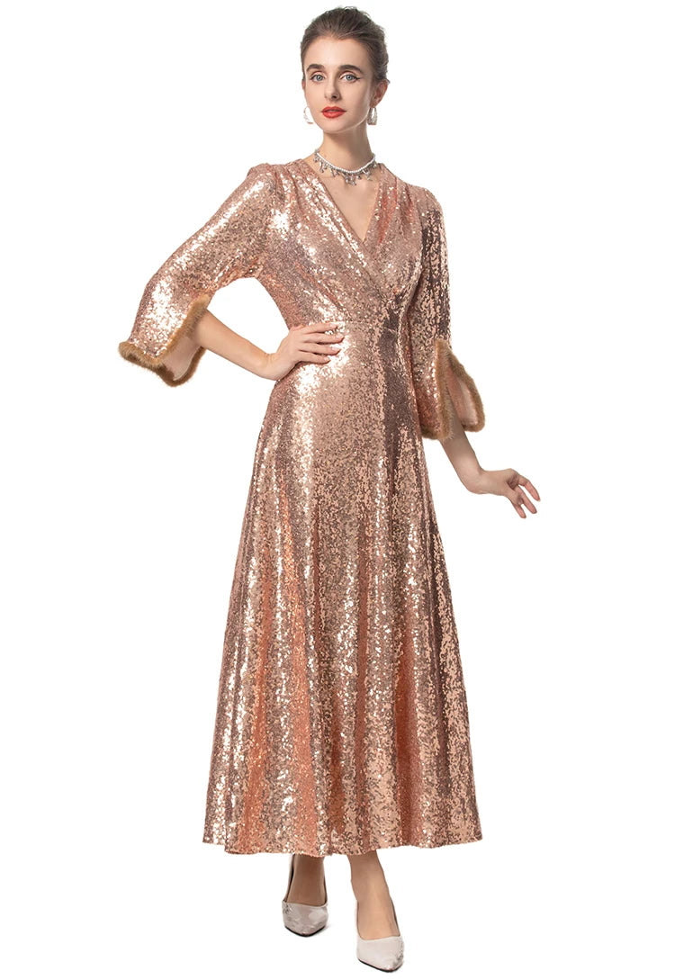 DRESS STYLE - SY1564-maxi dress-onlinemarkat-Champagne-XS - US 2-onlinemarkat